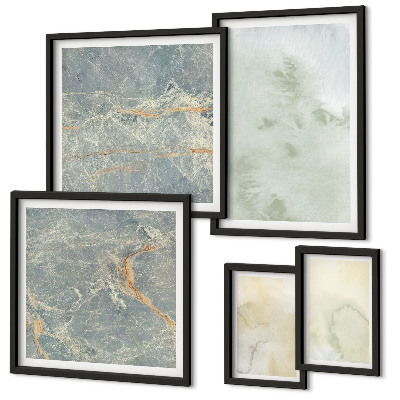 Polittico con cornice Texture di pittura ad acquerello pastello