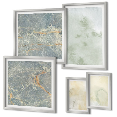 Polittico con cornice Texture di pittura ad acquerello pastello