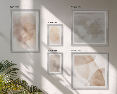 Set di 5 quadri Texture calde dai toni pastello dell'acquerello.