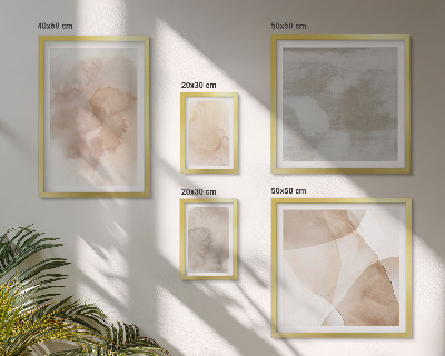 Set di 5 quadri Texture calde dai toni pastello dell'acquerello.
