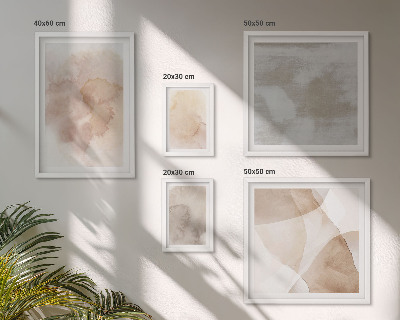 Set di 5 quadri Texture calde dai toni pastello dell'acquerello.
