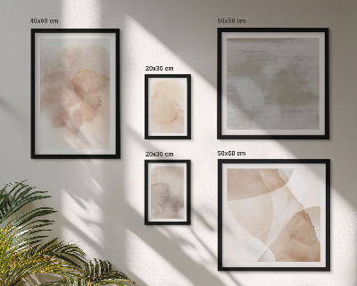 Set di 5 quadri Texture calde dai toni pastello dell'acquerello.
