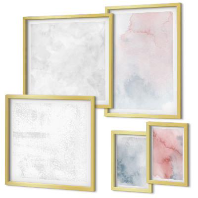 Polittico con cornice Texture ad acquerello pastello