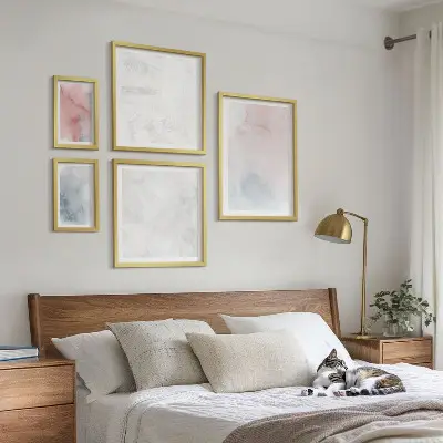 Polittico con cornice con texture ad acquerello pastello
