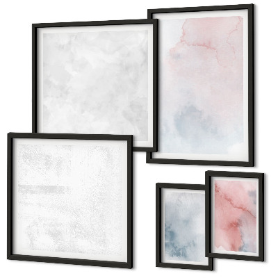 Polittico con cornice Texture ad acquerello pastello