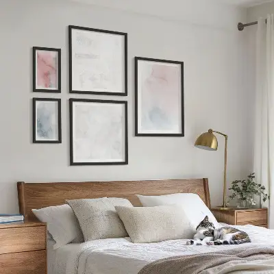 Polittico con cornice con texture ad acquerello pastello
