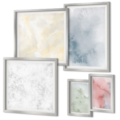 Set di 5 quadri Acquerelli pastello su tela