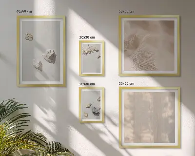 Set di quadri incorniciati con decorazioni da spiaggia in stile boho e pietre