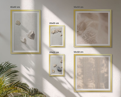 Set di quadri incorniciati Decorazioni da spiaggia in stile boho con pietre