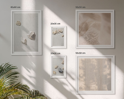 Set di quadri incorniciati Decorazioni da spiaggia in stile boho con pietre