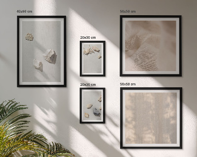 Set di quadri incorniciati Decorazioni da spiaggia in stile boho con pietre