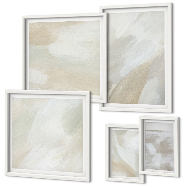 Set di 5 quadri Pittura astratta con pennello