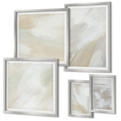 Set di 5 quadri Pittura astratta con pennello