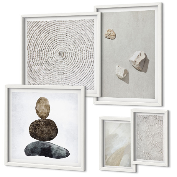 Set di quadri incorniciati Pietre arenarie, pittura moderna