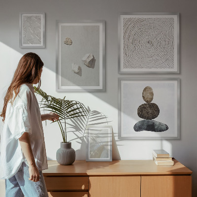 Set di quadri incorniciati Pietre arenarie, pittura moderna