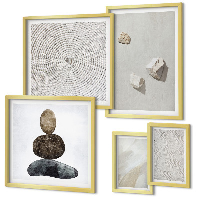 Set di quadri incorniciati Pietre arenarie, pittura moderna