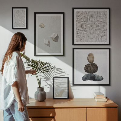 Set di quadri incorniciati Pietre arenarie, pittura moderna