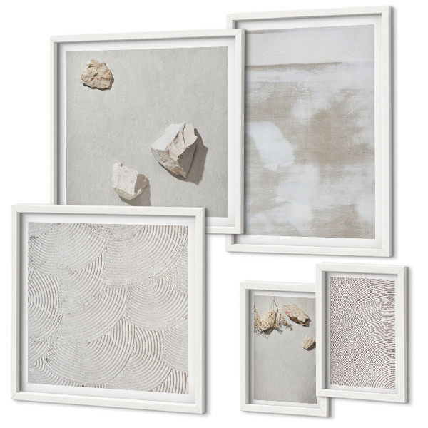 Polittico con cornice Texture boho di pietre arenarie