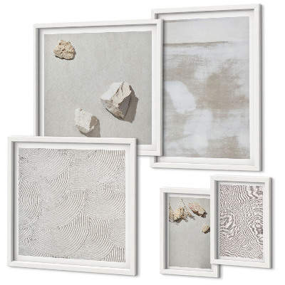 Polittico con cornice Texture boho di pietre arenarie