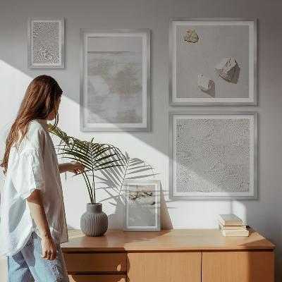 Polittico con cornice Texture boho di pietre arenarie