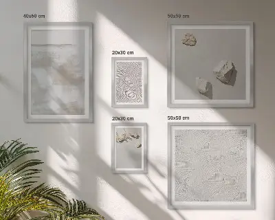 Polittico con cornice decorazione con texture boho di pietre arenarie