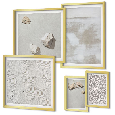 Polittico con cornice Texture boho di pietre arenarie