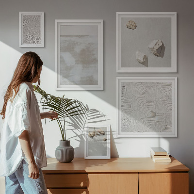 Polittico con cornice Texture boho di pietre arenarie