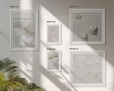 Polittico con cornice decorazione con texture boho di pietre arenarie