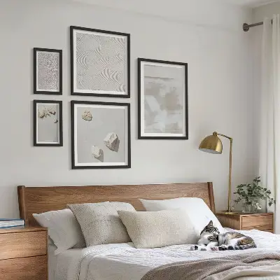 Polittico con cornice decorazione con texture boho di pietre arenarie