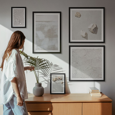 Polittico con cornice Texture boho di pietre arenarie