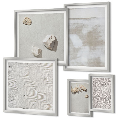 Polittico con cornice Texture boho di pietre arenarie