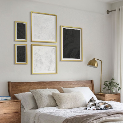 Set di 5 quadri marmi scuri e luminosi