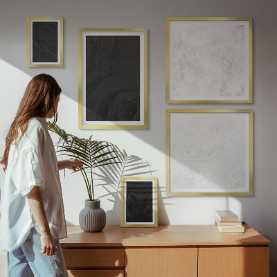 Set di 5 quadri marmi scuri e luminosi