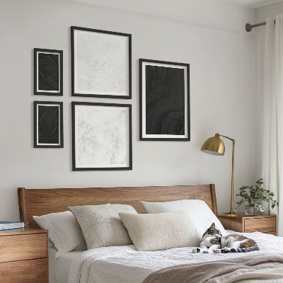 Set di 5 quadri marmi scuri e luminosi