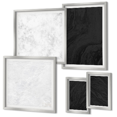 Set di 5 quadri marmi scuri e luminosi