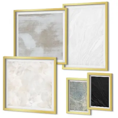 Set di quadri incorniciati con stampa rappresentante eleganti strutture in pietra