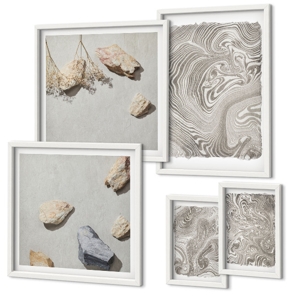 Polittico con cornice Forme astratte moderne
