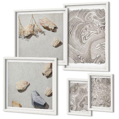 Polittico con cornice Forme astratte moderne