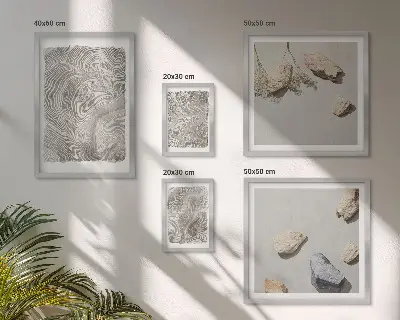 Forme astratte moderne polittico con cornice