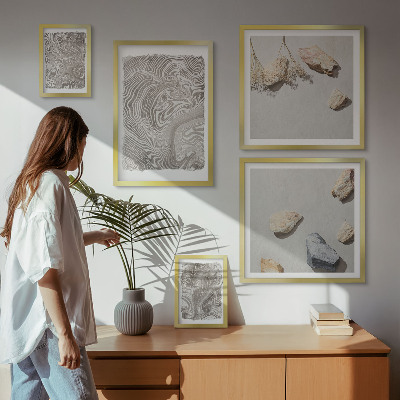 Polittico con cornice Forme astratte moderne