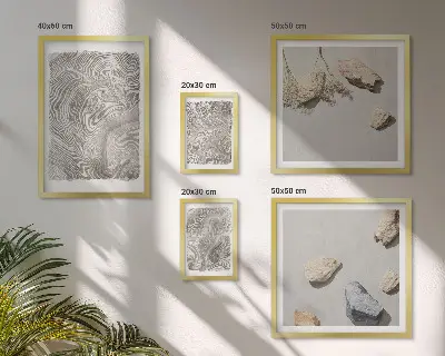 Forme astratte moderne polittico con cornice