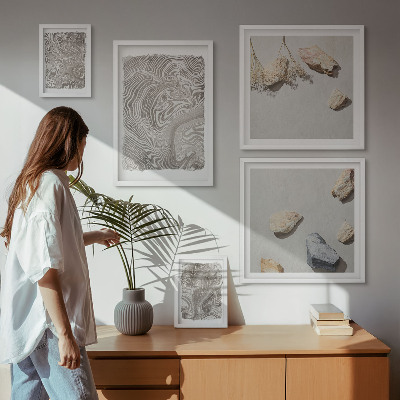 Polittico con cornice Forme astratte moderne