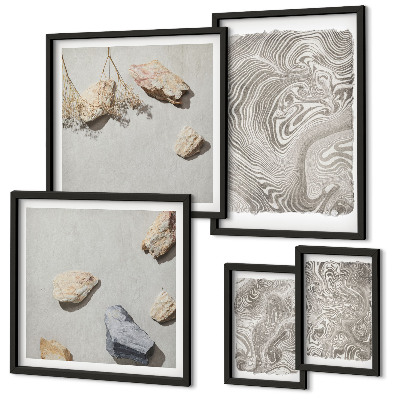 Polittico con cornice Forme astratte moderne