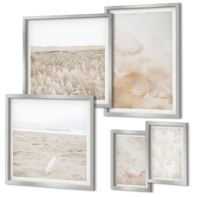 Set di 5 quadri Texture pastello alla moda