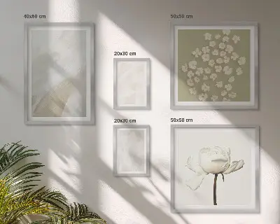 Set di quadri incorniciati motivo floreale alla moda con texture boho