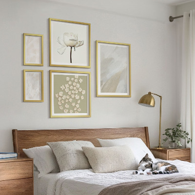 Set di quadri incorniciati Fiori alla moda, texture boho