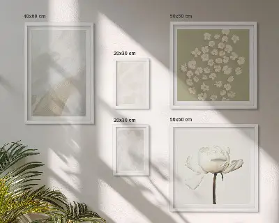 Set di quadri incorniciati motivo floreale alla moda con texture boho