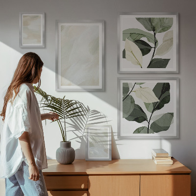 Polittico con cornice Colori vivaci astratti boho