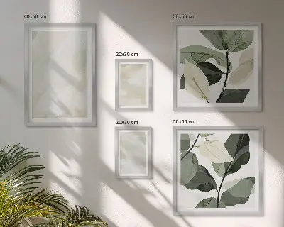 Polittico con cornice con colori vivaci in stile astratto boho