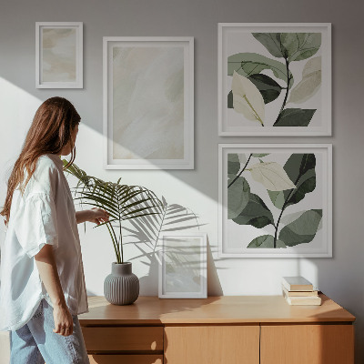 Polittico con cornice Colori vivaci astratti boho